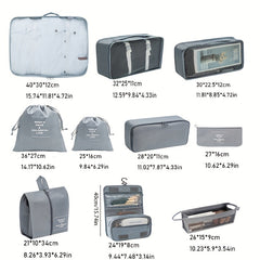 10 Pcs Travel Luggage Bags Lightweight Dustproof Clothes Organizers