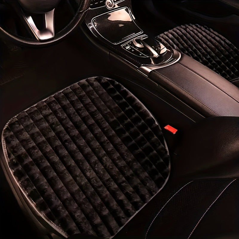 1pc Short Plush Car Warm Seat Cover Car Cushion
