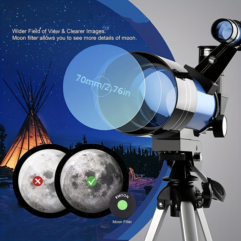 150X Professional Telescope for Adults 70mm Aperture High Magnification