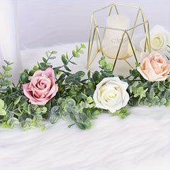 Artificial Eucalyptus Wreath Green Vine for Wedding Background Arch Wall Decor