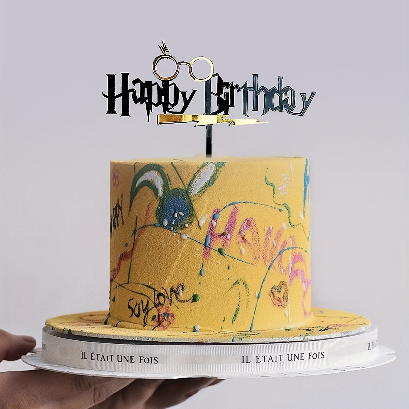 Magical Wizard Bday Cake Topper Harry Happy Birthday Cake Topper