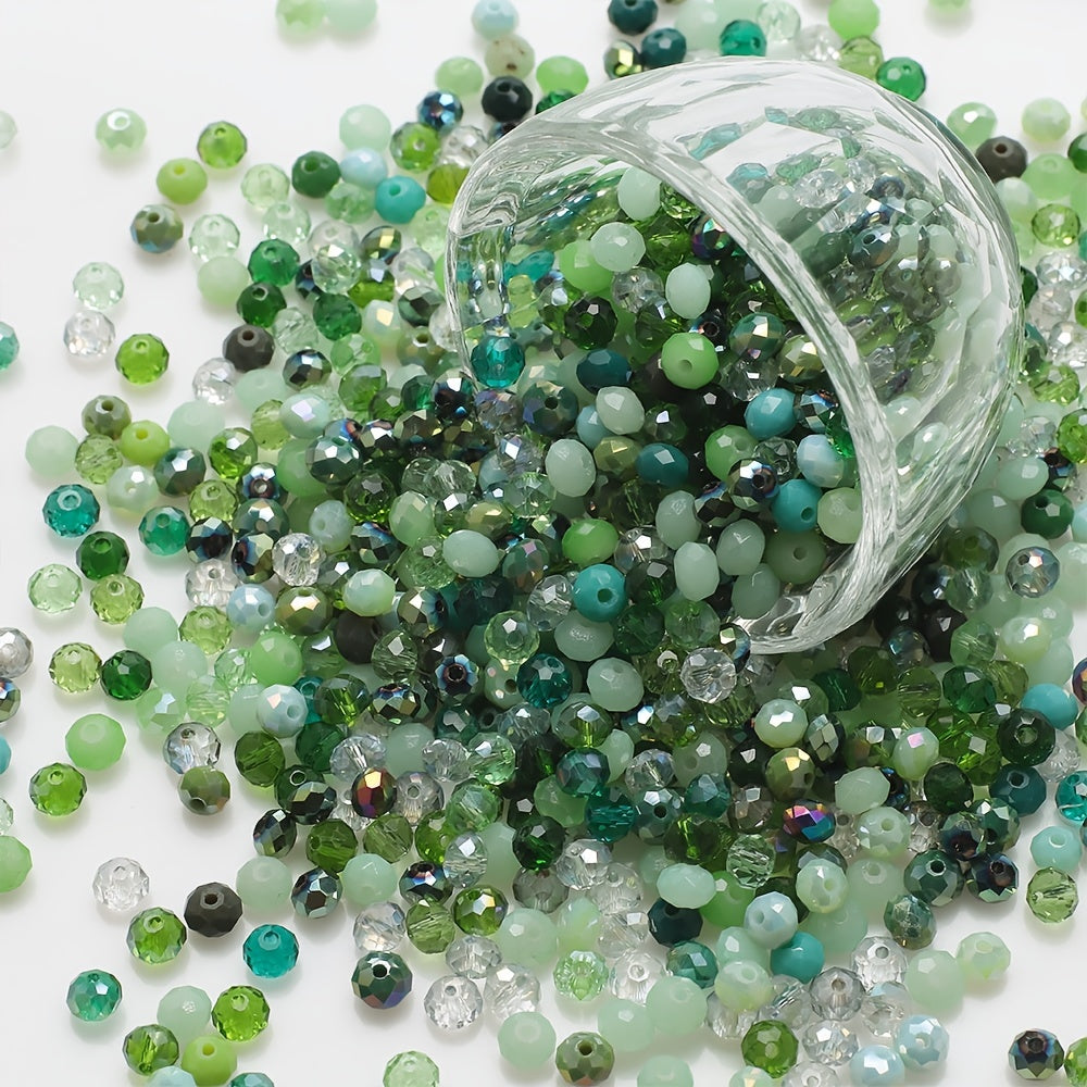 100PCS 8MM Flat Crystal Glass Beads for DIY Jewelry Making