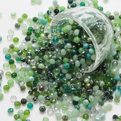 100PCS 8MM Flat Crystal Glass Beads for DIY Jewelry Making