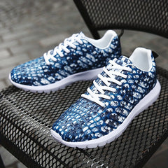 Stylist Print Running Shoes Lace-up Sports Sneakers