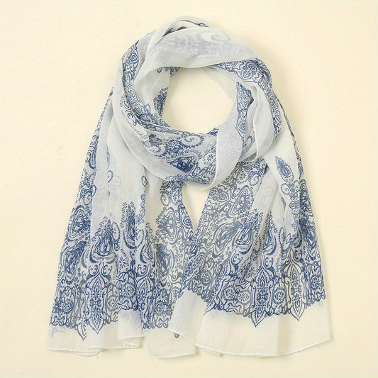 Breathable Print Scarf Sunscreen Shawl Casual Outdoor Wrap