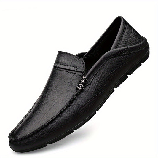 Men's Faux Leather Loafers No Tie Slip On Smart Casual Shoes