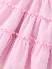 Off Shoulder Princess Dress For Girls Long Sleeve Vacation Dress Kids Clothing