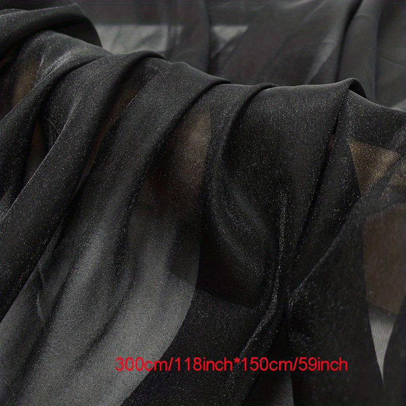 Composite Silk Eugen Yarn Chiffon Fabric Stand up Collar Large Sleeve Shirt