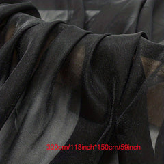 Composite Silk Eugen Yarn Chiffon Fabric Stand up Collar Large Sleeve Shirt