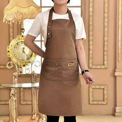 Canvas Poly Pocket Apron for Chefs Kitchen Cooking BBQ