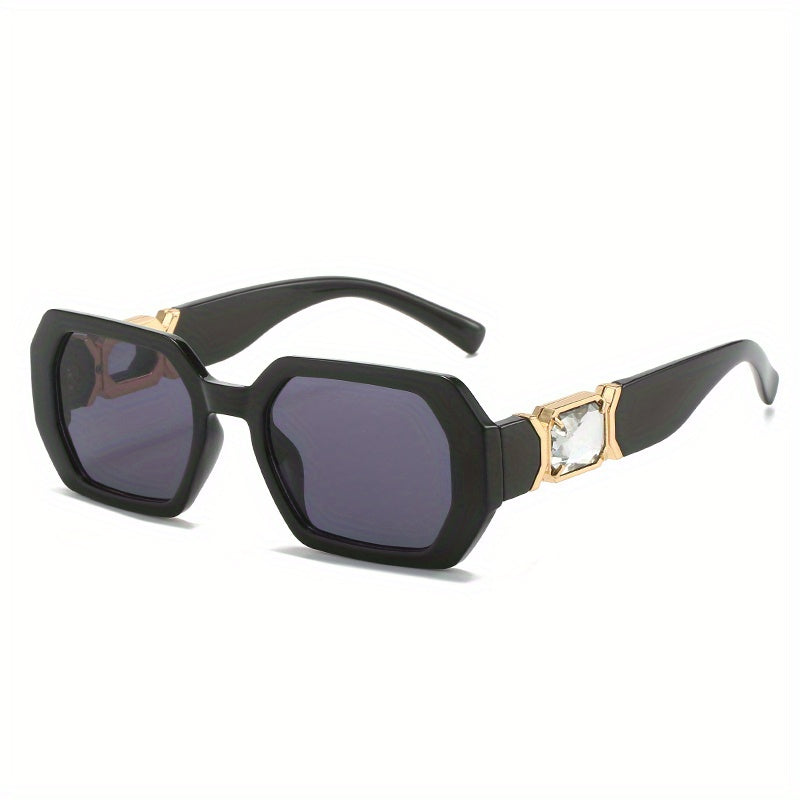 Rhinestone Gradient Polygon Sunglasses UV400