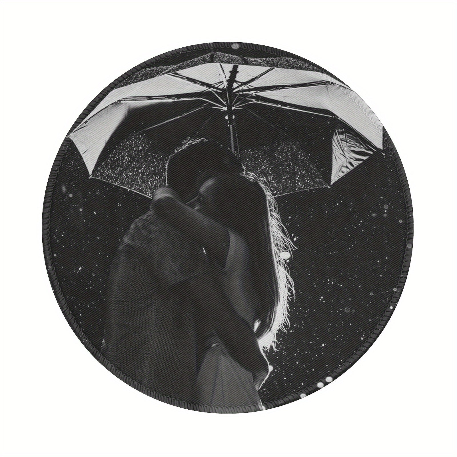 Couple Pattern Round Game Mouse Pad 20x20cm