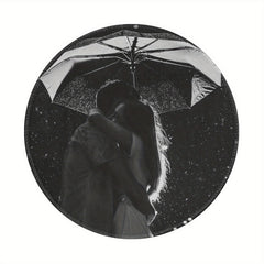 Couple Pattern Round Game Mouse Pad 20x20cm
