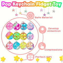 40pcs Mini Push Bubble Sensory Playthings - Ideal for Birthday Party
