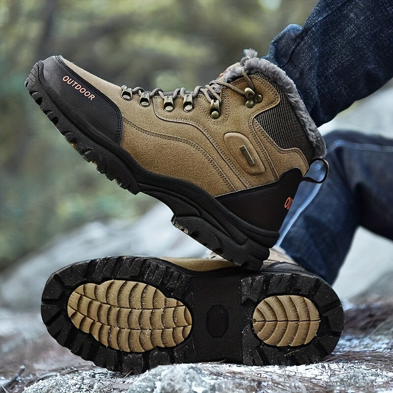 Men's Waterproof Hiking Boots Winter Outdoor Snow Boot Non Slip Shoes