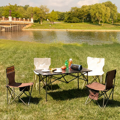 Outdoor Folding Table Portable Roll up Table For Picnic BBQ