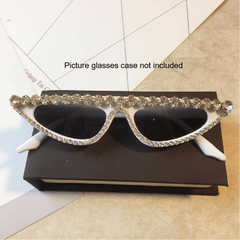 Y2K Rhinestone Cat Eye Sunglasses Small Frame Stylish Women Eyewear