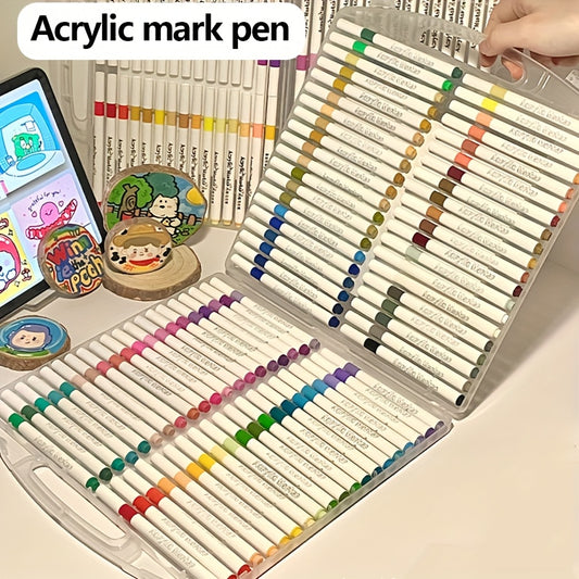 80 Acrylic Markers Set for Painting, School Supplies for Art Doodling
