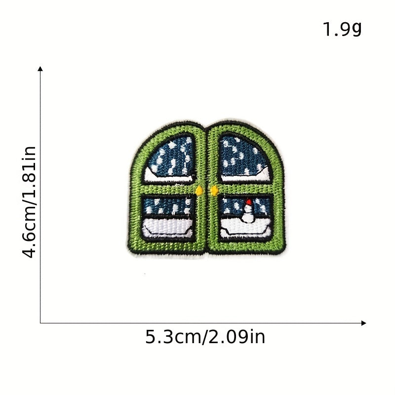 15pcs Christmas Tree Iron On Patches For Men Sew On Embroidered Applique