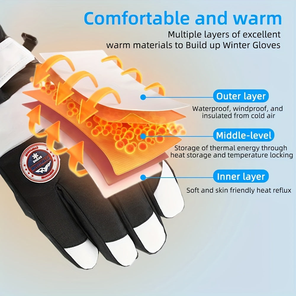 Winter Waterproof Skiing & Driving Gloves w/ Touch Screen - Non Slip