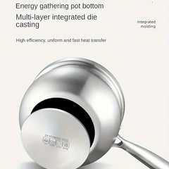 Stainless Steel Sauce Pot With Steaming Grid & Glass Lid
