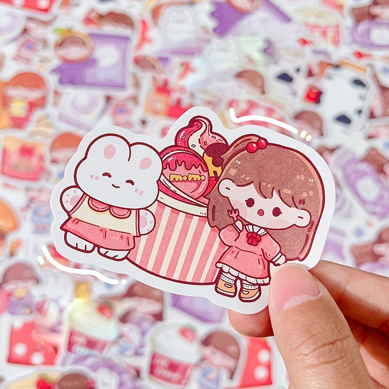 100 Pcs Cartoon Note Paper Pack Student DIY Material Paper