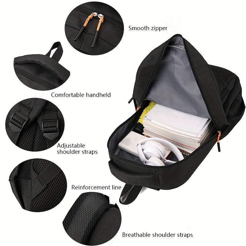 Large Capacity Unisex Backpack Waterproof Commuting Bag for Autumn & Winter