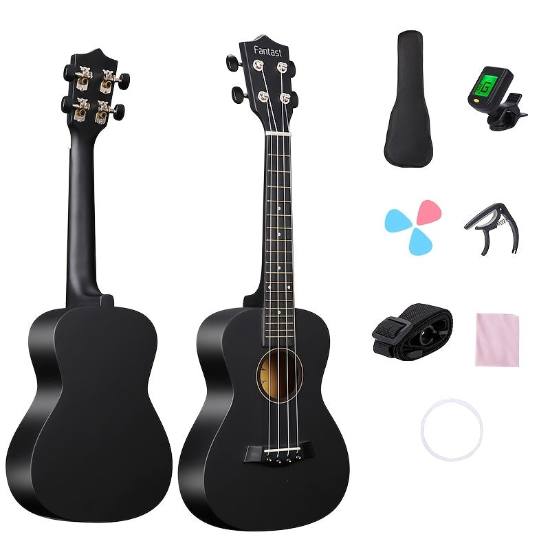21 23 Inch Basswood Ukulele Bundle Bag Tuner Pick Capo Strap S