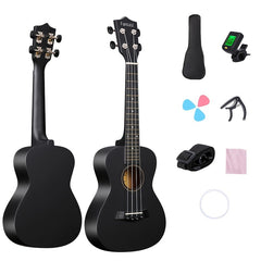 21 23 Inch Basswood Ukulele Bundle Bag Tuner Pick Capo Strap S