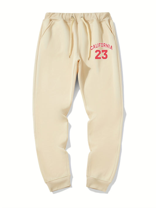 CA 58 Casual Stretch Graphic Drawstring Joggers Men's Sweatpants For Spring