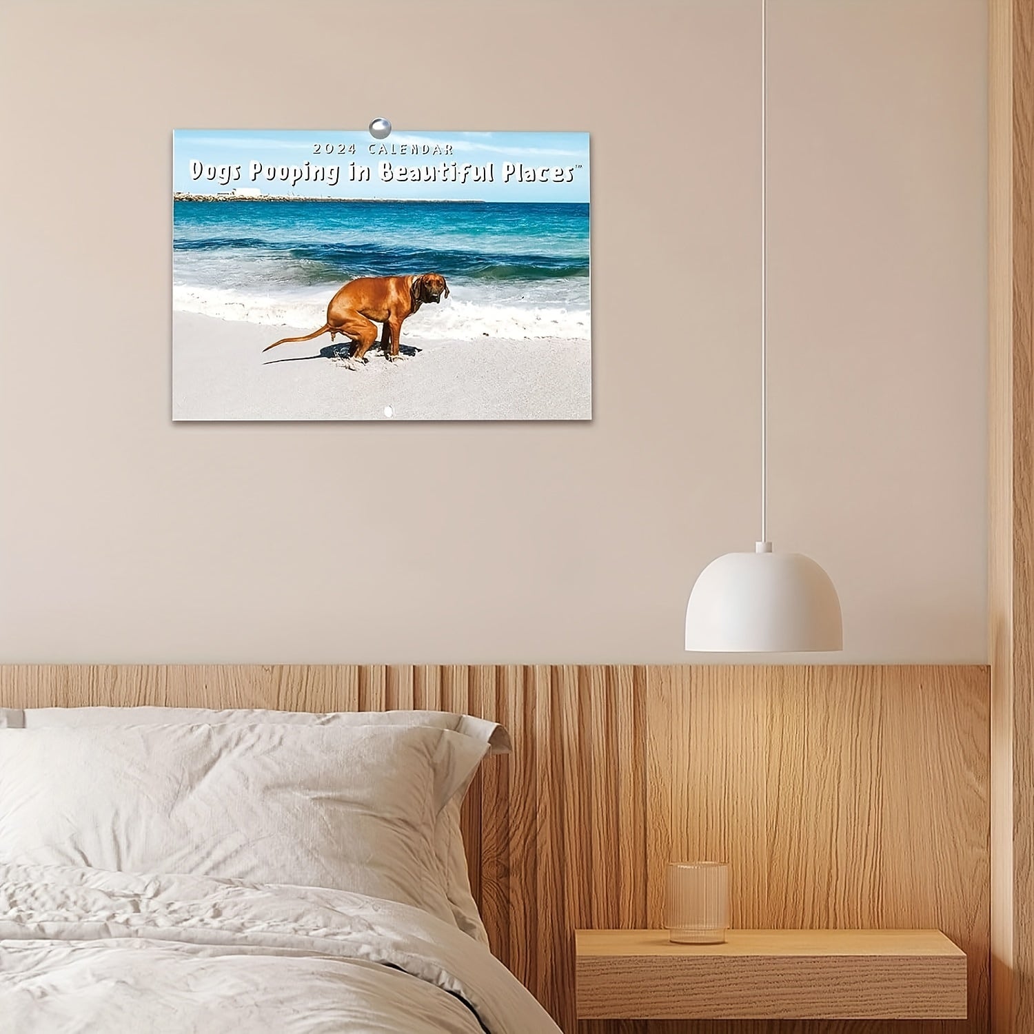Dog Poop Wall Calendar Funny Gag Gift Hangable Monthly Wall Calendar