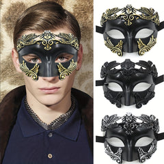 Men's Egyptian Warrior Half Face Mask Masquerade Halloween
