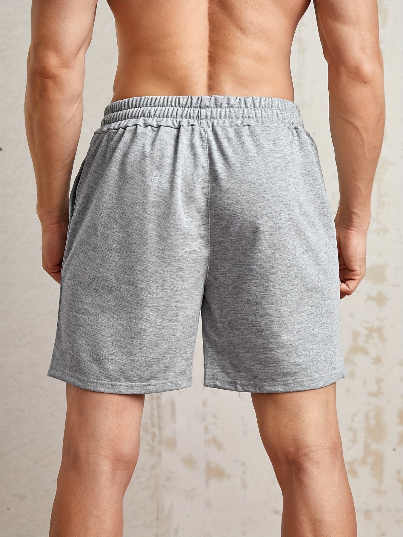 Quick Dry Men's Casual Shorts Elastic Waist Drawstring for Summer Gym
