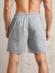 Quick Dry Men's Casual Shorts Elastic Waist Drawstring for Summer Gym