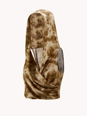 Grunge Rose Sleeveless Hoodie Y2K Surplice Crop Top