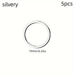 5pcs Stainless Steel Nose Ring Hoop Ear Cartilage Earrings Piercing Jewelry