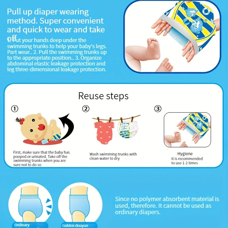 Baby Swimming Diapers - Reusable Waterproof Swim Diaper