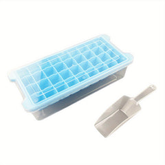 Ice Cube Mold Freezer Ice Tray with Scoop & Box for Cocktails Whiskey