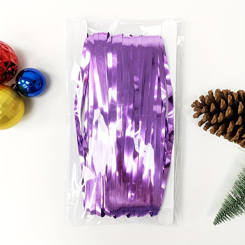 Colorful Stripes Tassel Curtain Party Decoration