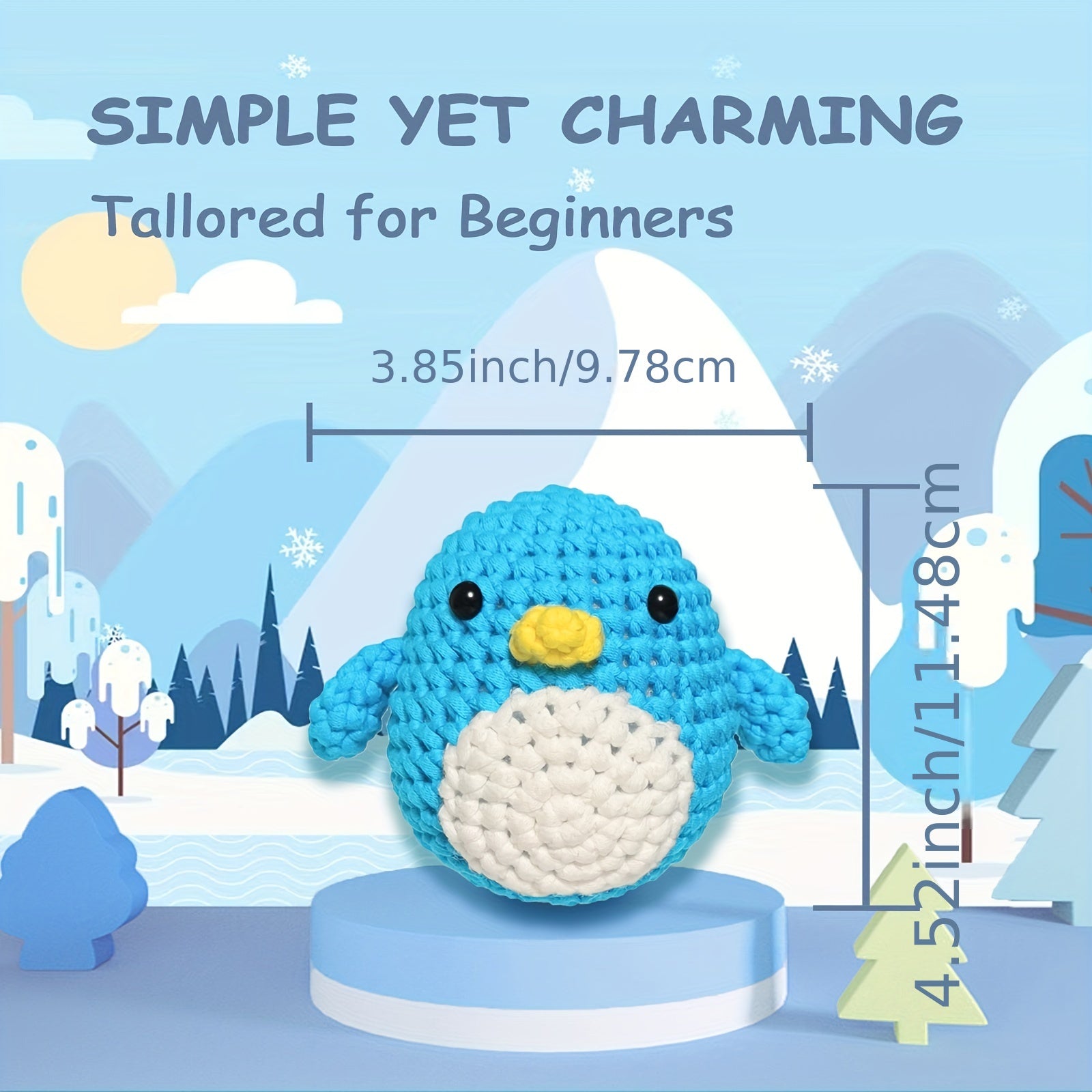 Beginner Crochet Kit Easy Peasy Yarn Material Pack