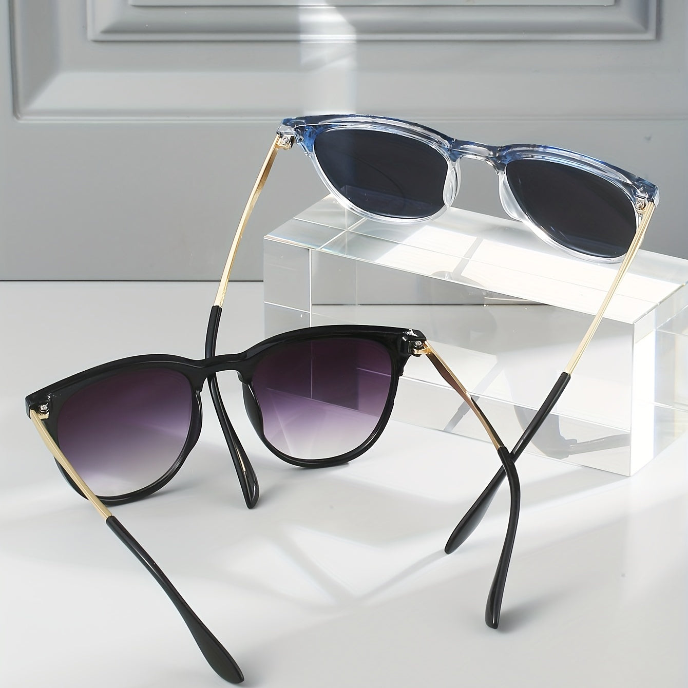 Retro Round Sunglasses Vintage Rivet UV400 Sun Shades For Men Women