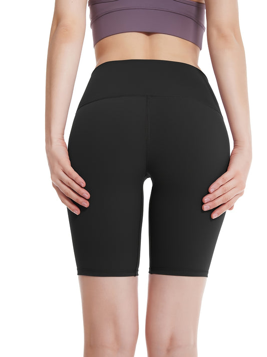High Waist Yoga Shorts with Pocket for Women