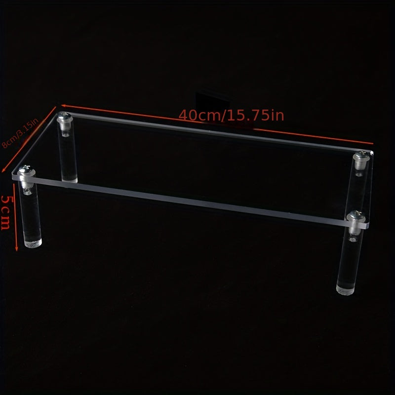 40cm Acrylic Display Stand Pottery Storage Rack Doll Transparent Ladder Stand