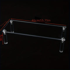40cm Acrylic Display Stand Pottery Storage Rack Doll Transparent Ladder Stand