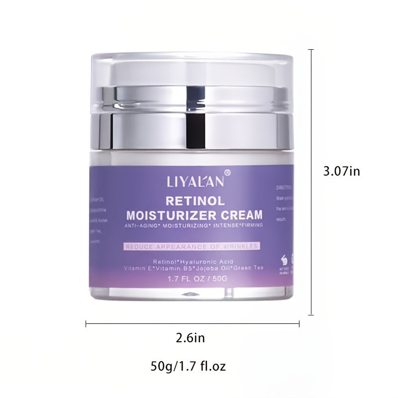 Retinol Face Cream with Hyaluronic Acid - Anti-Aging Wrinkle Reduction