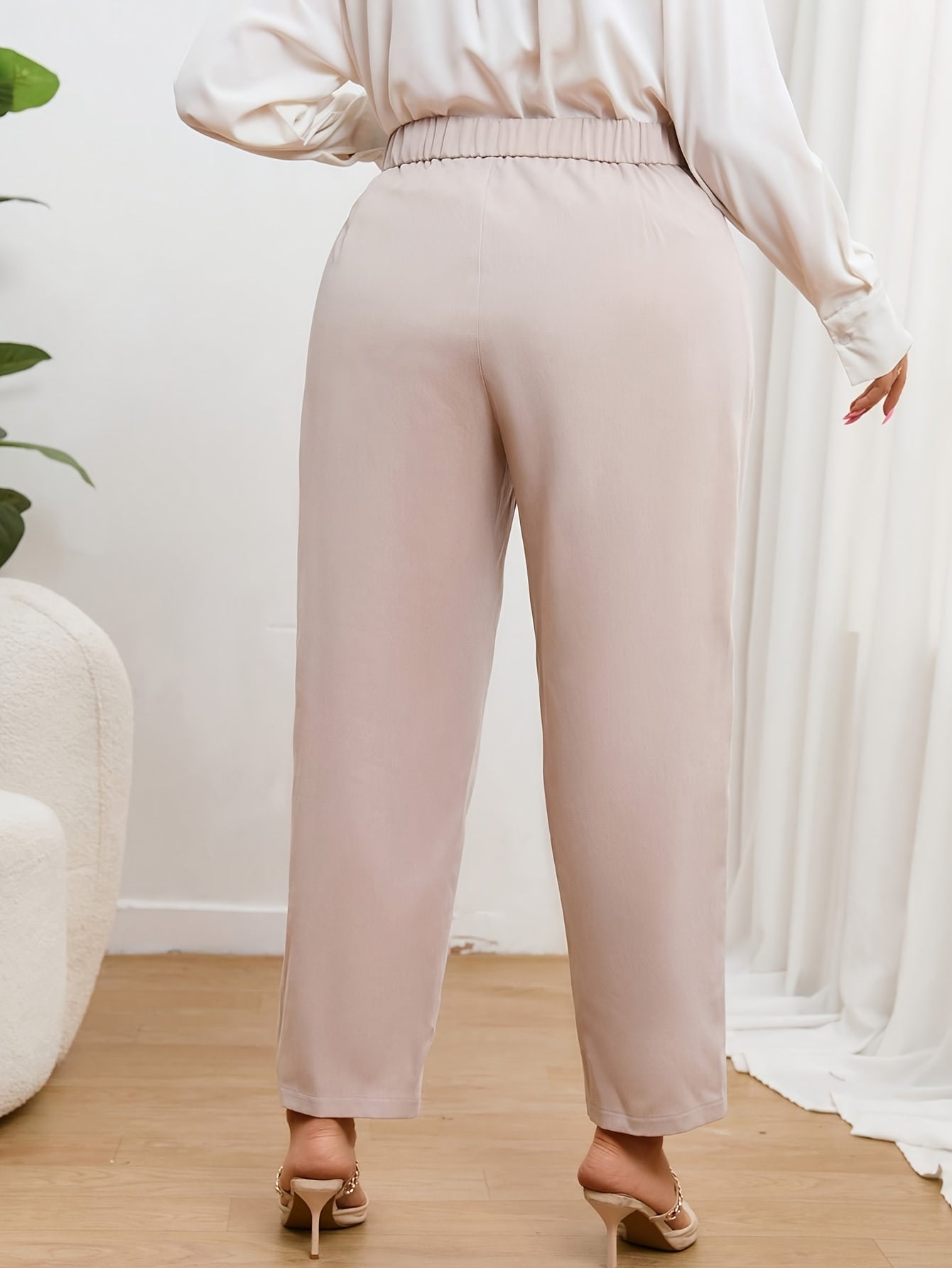  High Rise Straight Leg Trousers