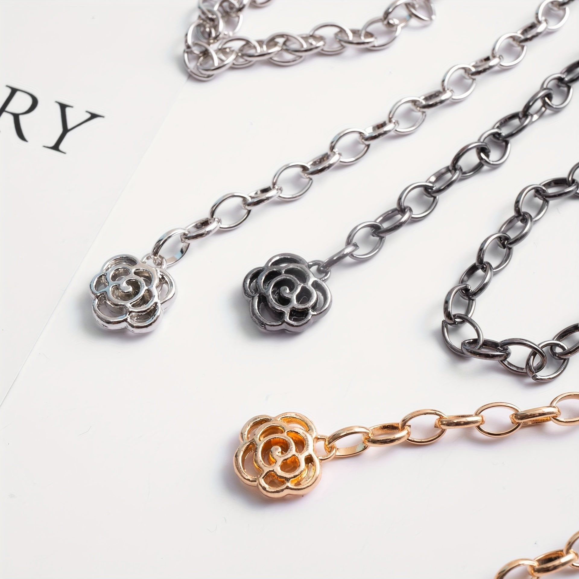 Crystal Flower Waist Chain Silvery Belly Chain