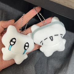 4pcs Headphones Crying Cat Plush Toy Pendant Soft Filled Bag Decoration