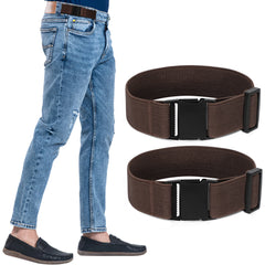 2 Pack Ruicyg No Buckle Elastic Belts For Jeans Invisible Pants Adjuster