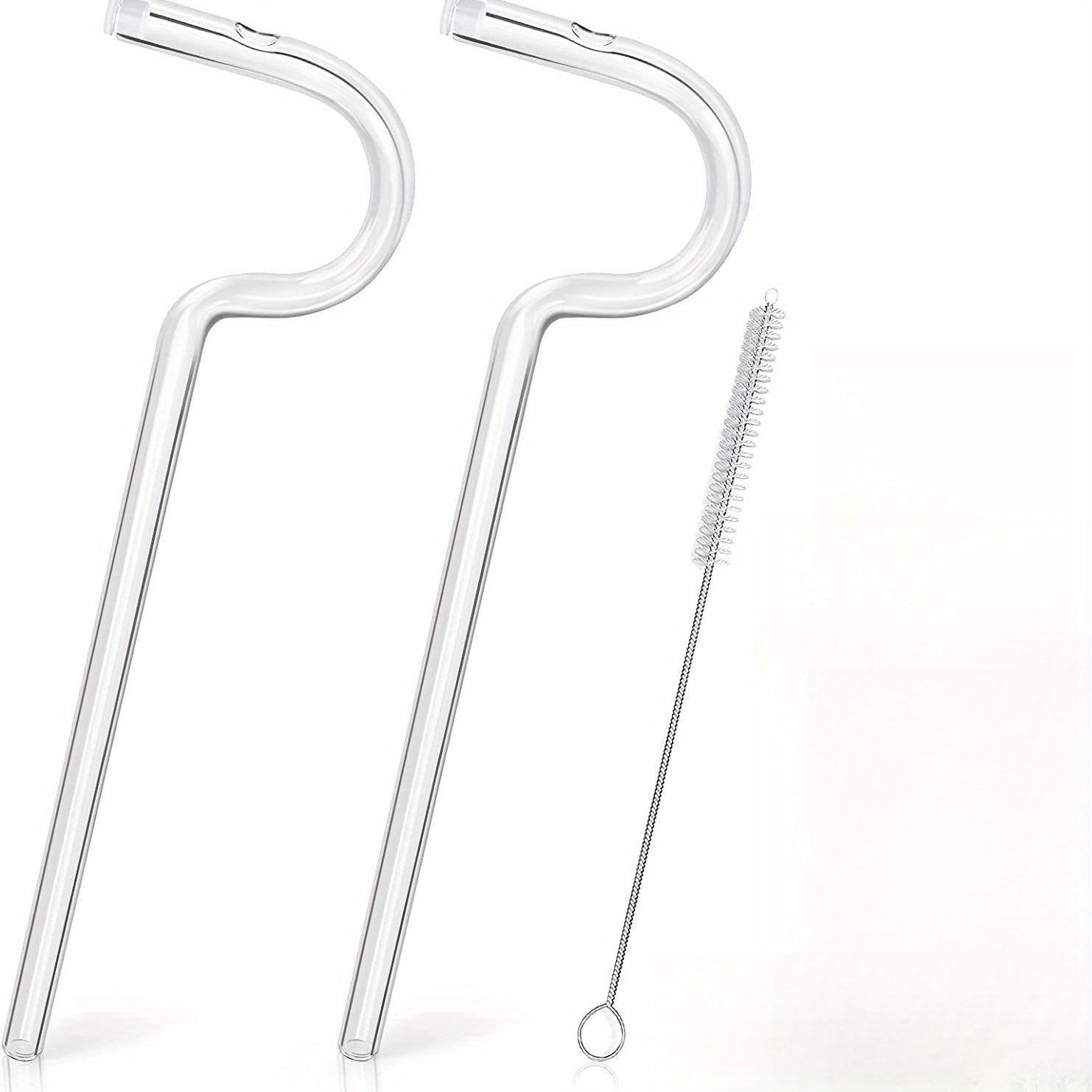 3pcs Anti Wrinkle Glass Straws Eco friendly Reusable Drinking Straw
